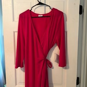 Hot Pink Michelle Wrap Dress XL